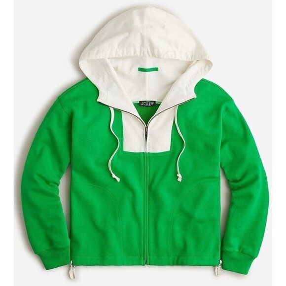 J.Crew Full-zip terry fleece anorak sweatshirt jacket - Picture 1 of 6